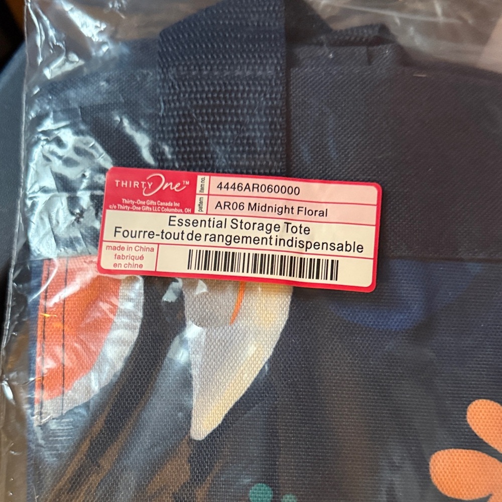 Thirty-One Midnight Floral Tote Bag